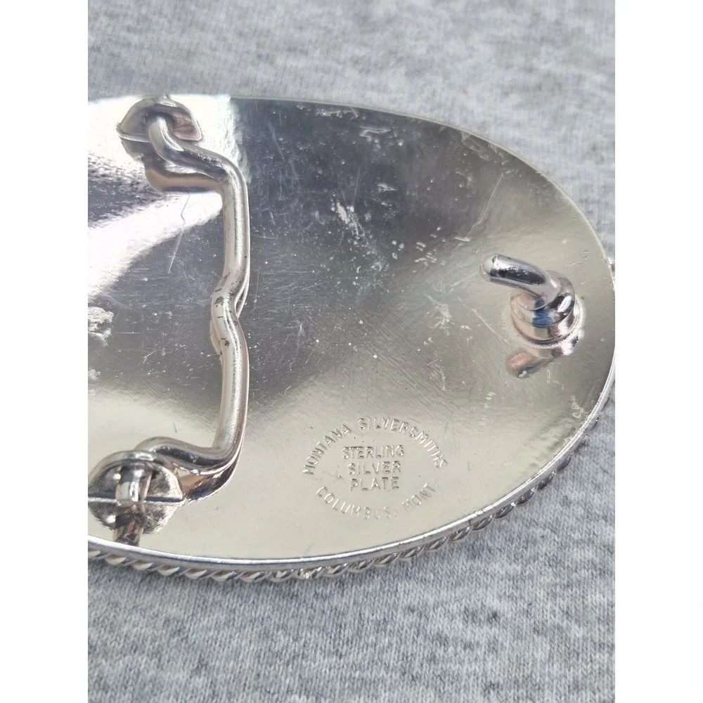 Montana Silversmiths Sterling Silver Plate Initial L Rodeo Western Belt Buckle